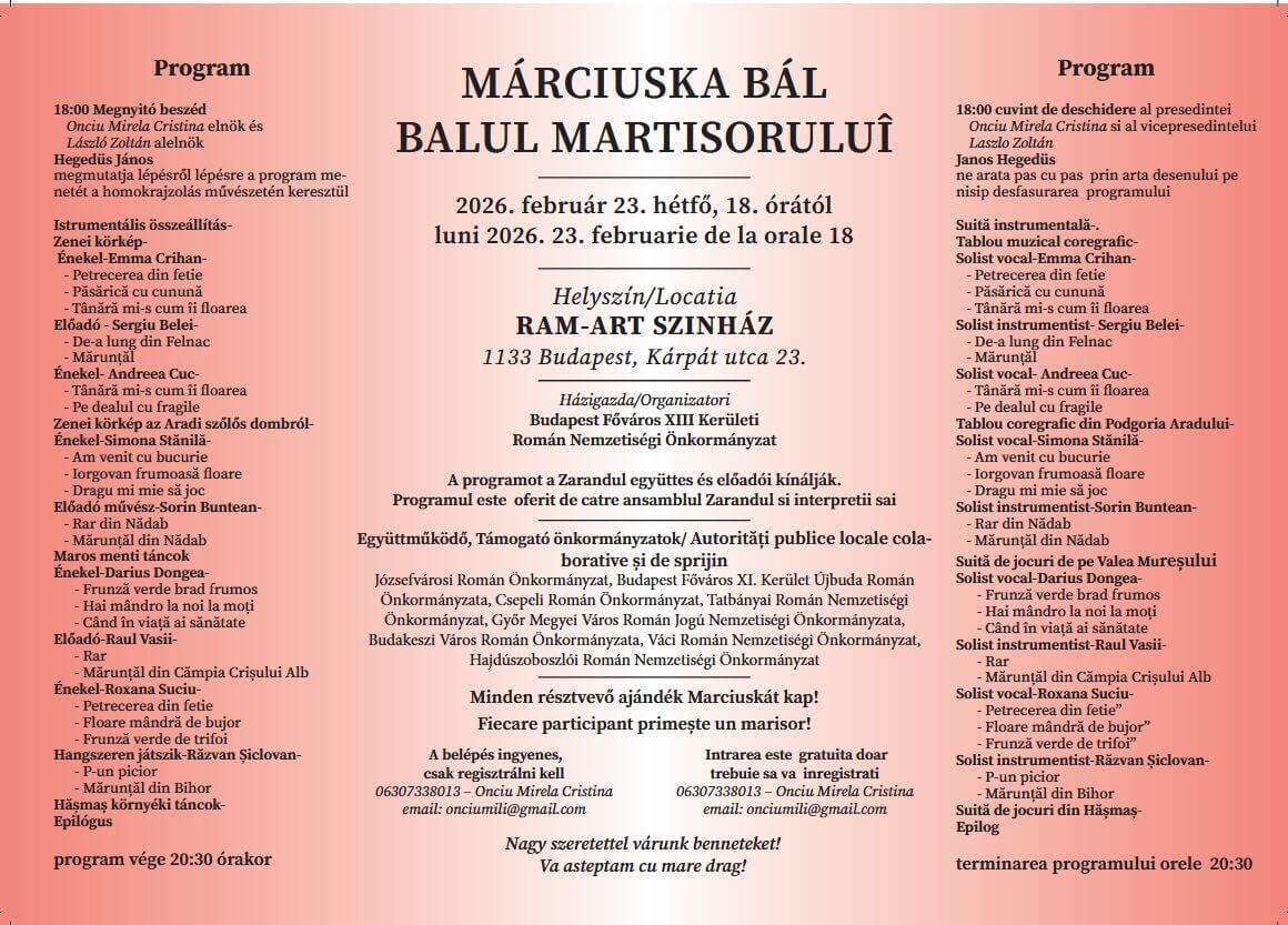 Márciuska Bál program
